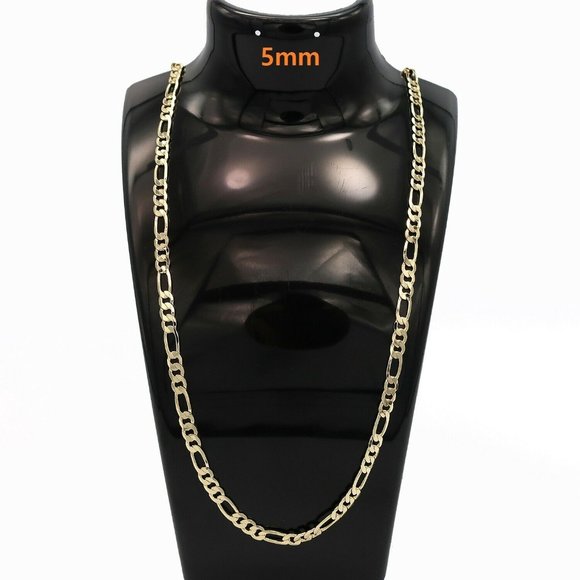 5mm Figaro 14kt Necklace